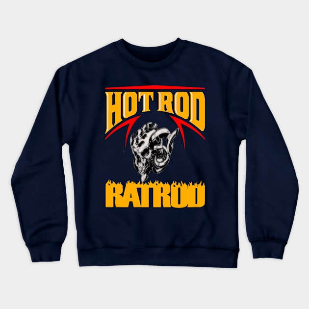 Hot Rod vs Rat Rod Crewneck Sweatshirt by BIG DAWG APPAREL